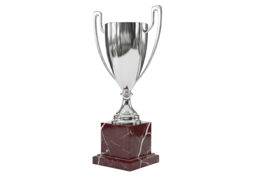 Isolated trophy with handles and base, a symbol of success and recognition of achievement