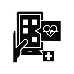 Innovative Mobile Health Application Interface on a Smartphone, Representing Telemedicine Services and Digital Medical Support for Remote Healthcare and Wellness Management