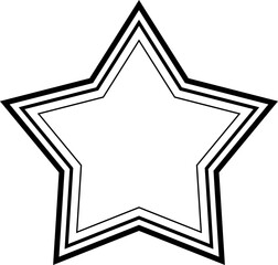 Line Stripped Star Shape Sign