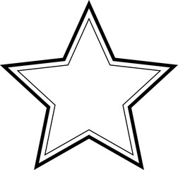 Line Stripped Star Shape Sign