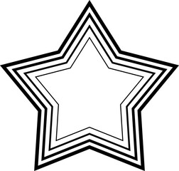Line Stripped Star Shape Sign