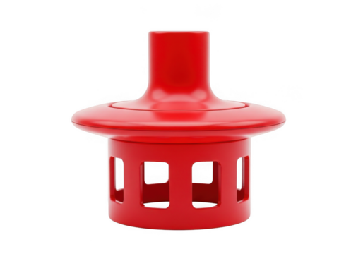 Bright red decorative lantern shaped object isolated on transparent background - Powered by Adobe