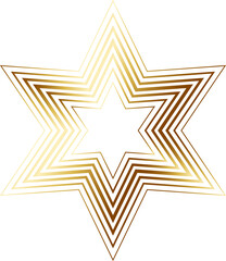 Gold Line Star