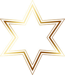 Gold Line Star
