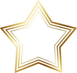 Gold Line Star