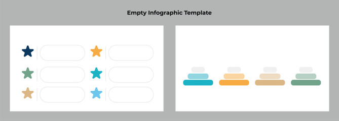 Star and Pyramid List An Editable and Customizable Empty Infographic Layout for Presentation