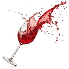 red wine pouring into glass