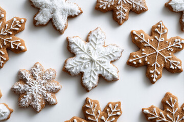 gingerbread and snowflake-shaped cookies