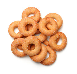 Top view of sugar ring biscuits