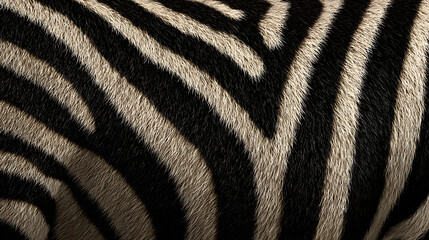 Naklejka premium Close-up Texture of Black and White Zebra Stripes in Natural Pattern