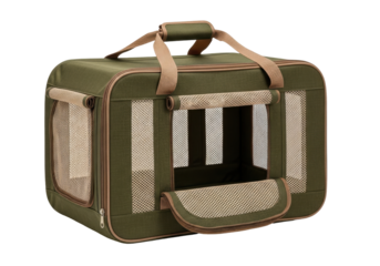 Isolated pet carrier for cats and dogs provides comfort while traveling or visiting vet