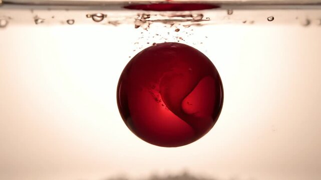 Extreme Macro Spherification Droplet Forming Translucent Molecular Sphere &ndash; AI Generated