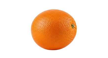 Isolated Orange Fruit, A Citrus Fruit With Rough Textured Peel And Green Stalk; a Delicious Source