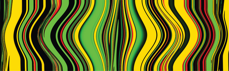 Multicolor glowing twisted lines on black background. Abstract psychedelic Vector illustration	