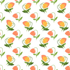 autumn leaves seamless pattern