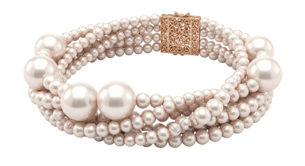Isolated Pearl Bracelet Elegant Accessory for Women, a Luxurious Jewelry Fashion Statement