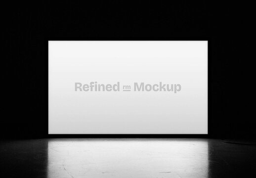 Horizontal Lightbox Screen Mockup