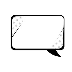 Comic Book Speech Bubble with Halftone Background for Dialogue.