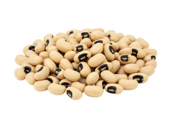 Isolated Pile of Black-Eyed Peas, Edible Legume Seeds from the Cowpea, a Vegetarian Food