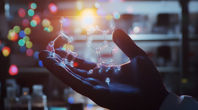 Holographic Molecular Structure in Scientist’s Hand