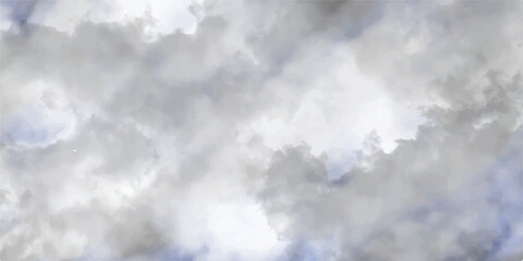 Blue sky with white fluffy cumulus clouds on a clear summer day