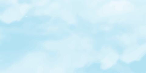 Beautiful bright blue sky with fluffy white clouds, a perfect clear summer day view of nature