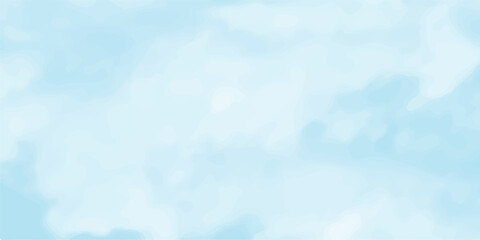 Bright blue sky with fluffy white clouds, a clear summer cloudscape