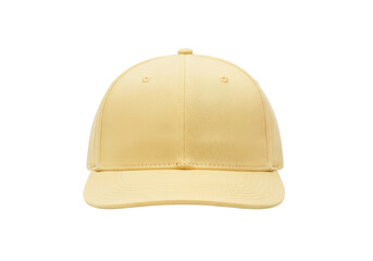 Isolated yellow baseball cap is a classic sports apparel item for keeping the sun out