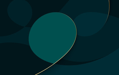 Abstract green tosca vector background with glossy circular shapes