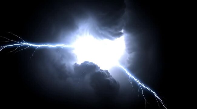 Intense 4K Thunderstorm with Rolling Clouds and Lightning Bursts