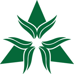 Leaf Flower Petal Abstract Botanical Logo Design Vector Template