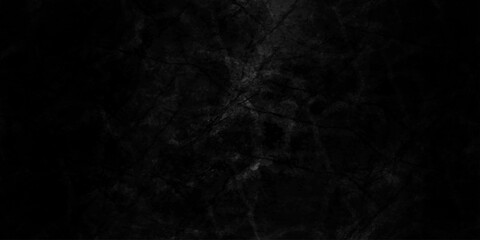 Black dark grunge stone texture with rough, natural crack wall surface background. uneven pattern resembling weathered black rock or charcoal. Panorama black canvas slate texture. marble background.