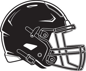 American Football Player Silhouettes in Action Poses