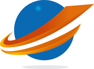 sphere growth space finance design element vector vector illustration