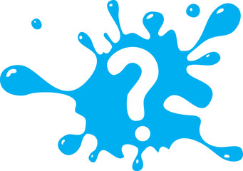 splash liquid vector question illustration on vector illustration of a splash of water