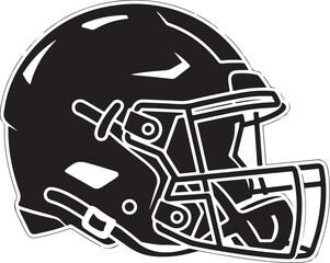 American Football Player Silhouettes in Action Poses