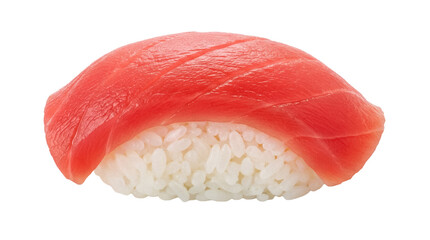 Delicious tuna nigiri sushi isolated PNG, traditional Japanese cuisine with fresh raw fish on rice for restaurant menu and healthy eating
