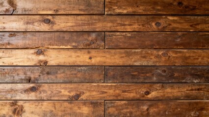 Naklejka premium Weathered wooden planks create a rustic, richly colored background texture