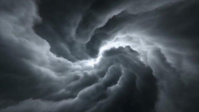 Eerie Vortex A Swirling Mass of Storm Clouds Gather, Foretelling Nature's Impending Fury