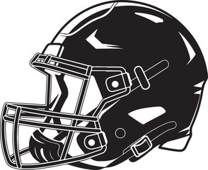 American Football Player Silhouettes in Action Poses