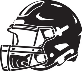 American Football Player Silhouettes in Action Poses