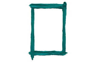 Teal Textured Rectangular Frame Artistic Border with Distressed, Handcrafted Look for Creative Designs