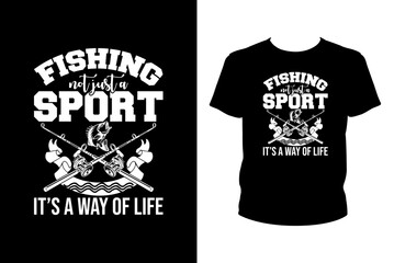 Fishing not just a sport it's a way of life Quotes svg, Fishing Svg, t-shirt design for prints, Fishing t-shirt design cut file