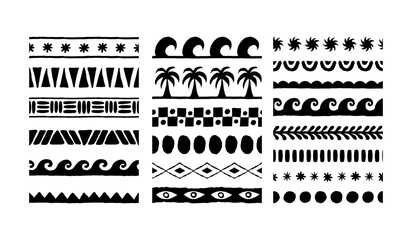 Vector set of hand drawn cut out style frames and borders - abstract design elements for wedding, birthday party invitations, greeting cards, prints, in cut out hand drawn style 