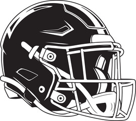 American Football Player Silhouettes in Action Poses