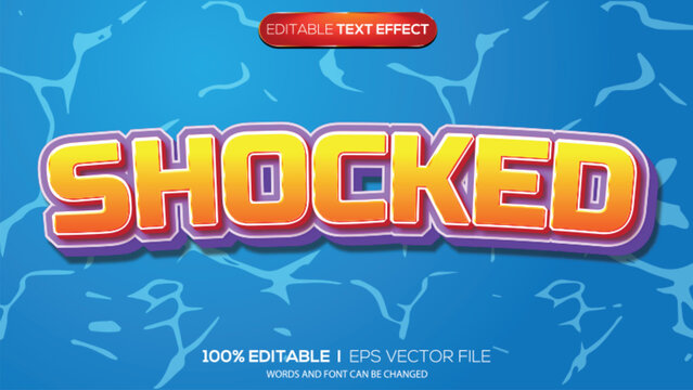 3D text effect shocked theme