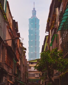 
Taipei, Taiwan - December 10 ,2024: Taipei 101 is a skyscraper located in Xinyi District, Taipei City, Taiwan. The 11th tallest building in the world. 508m 1,667 ft. 101 floors (plus 5 underground).