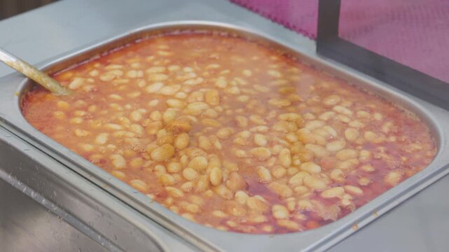 Close-Up of Traditional Turkish Bean Stew