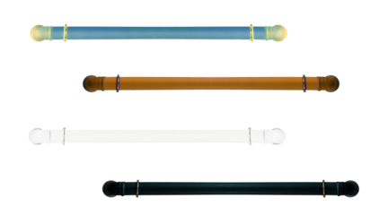 Waterproof pipes assembled on ship, horizontal. On isolated transparent background.