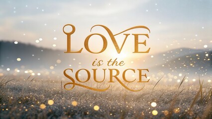 Golden Love Is The Source Text In A Soft Field Of Light
